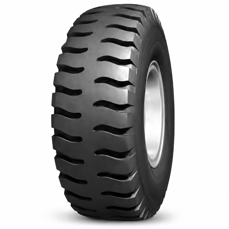 Radial E-4 Severe Rock Mining Tyre three-quarter